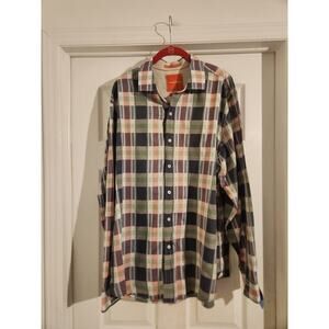 Tommy Bahama Men's Long Sleeve Button Down Plaid Shirt XL